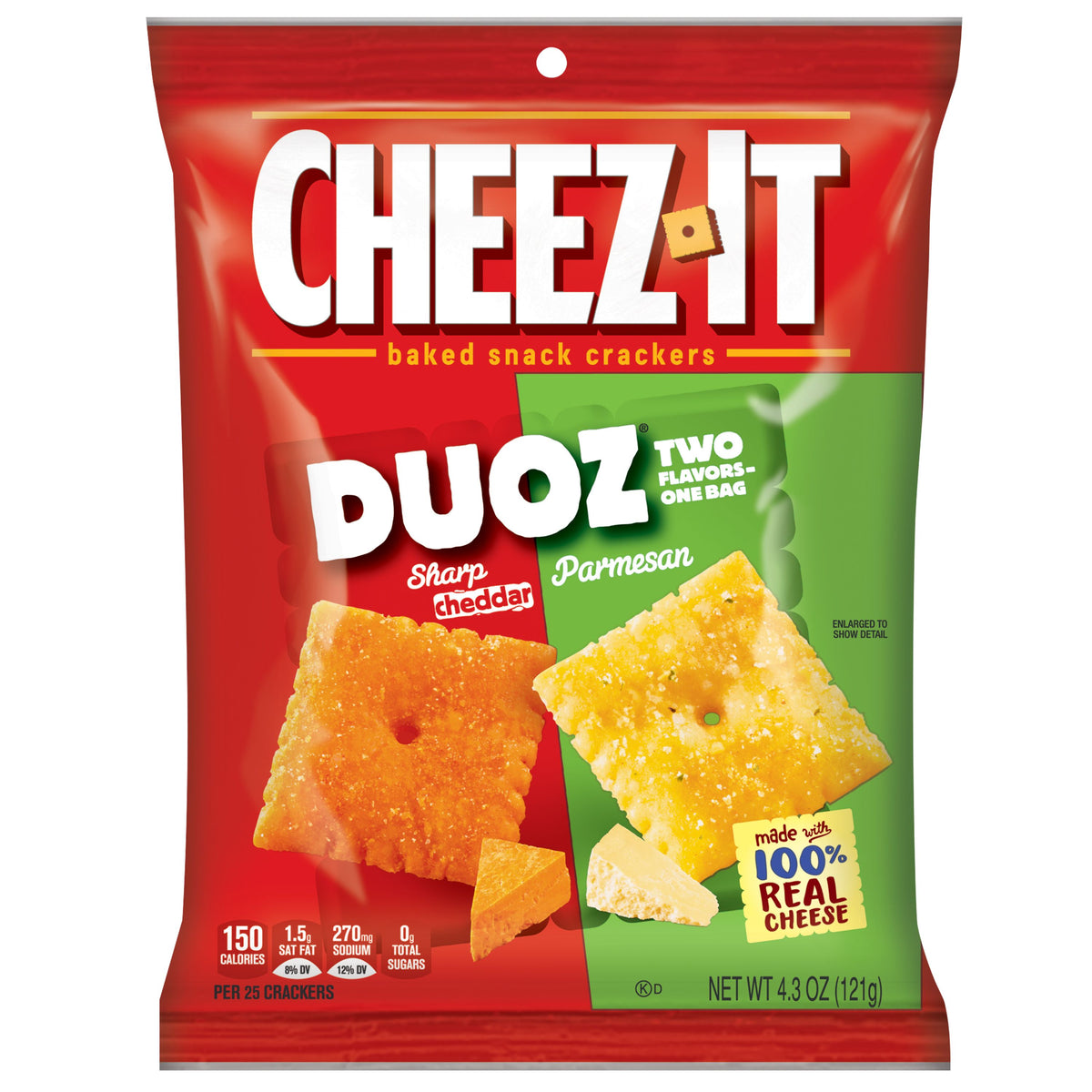 Cheez it Duoz Sharp Cheddar and Parmesan  4.3oz (121g)