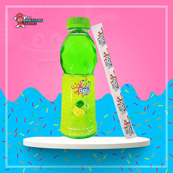 Popping Boba Drink Green Apple Lemon Flavour 500M