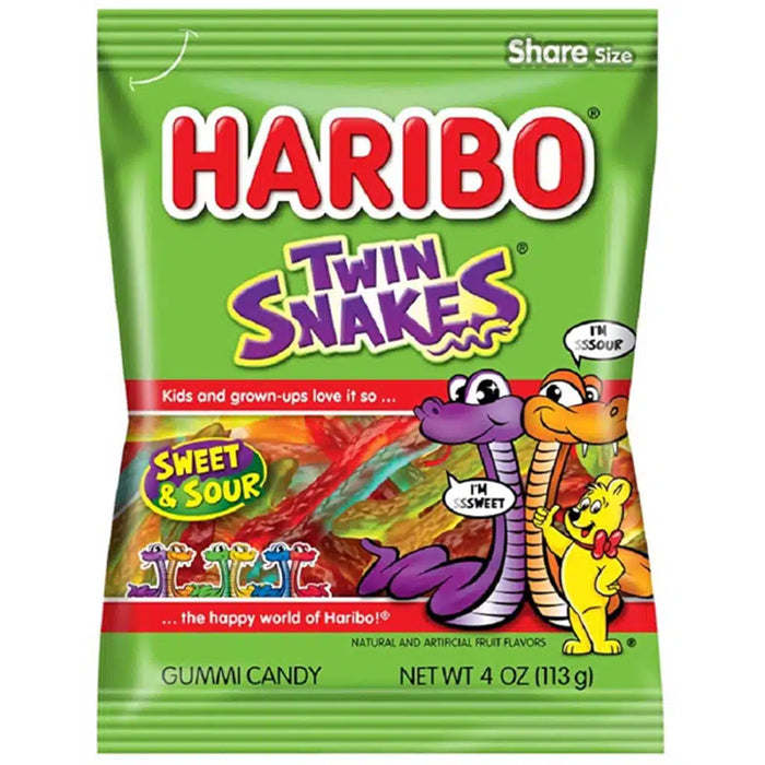 Haribo Twin Snakes Gummies 4Oz (113g)