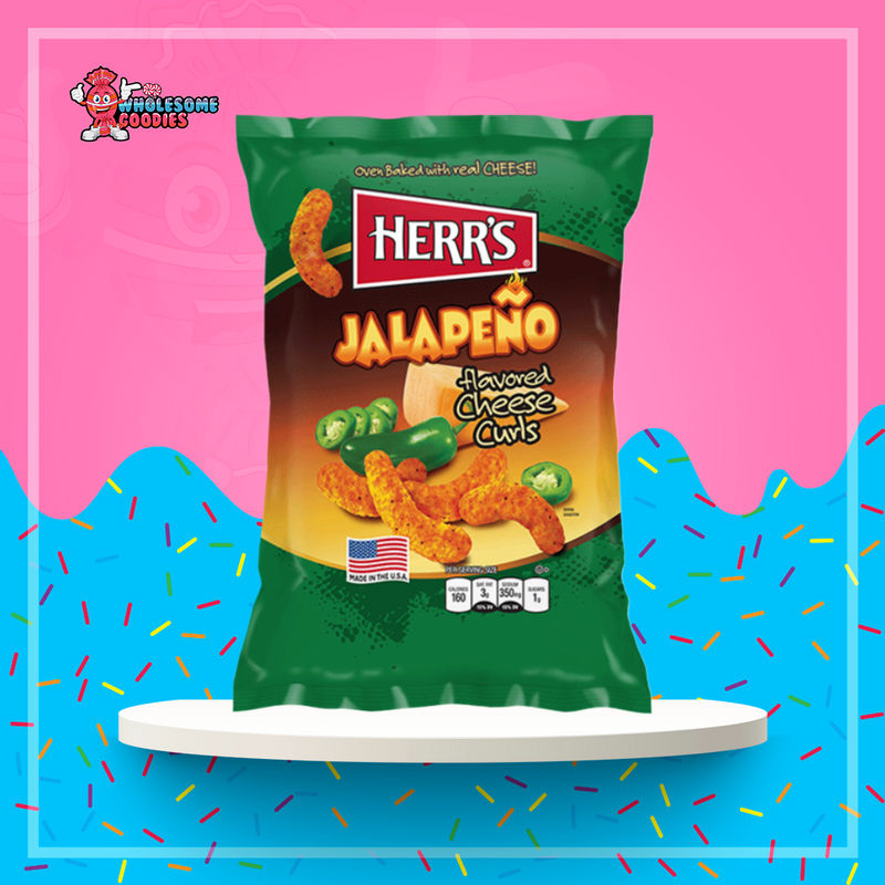 Herr's Cheese Curls - Jalapeno Flavour Puffs - 1oz (29g)