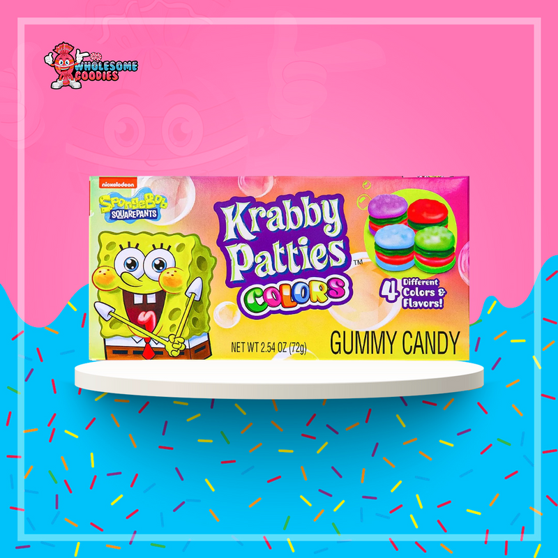 Spongebob Squarepants Gummy Krabby Patties Colors 2.54oz (72g)