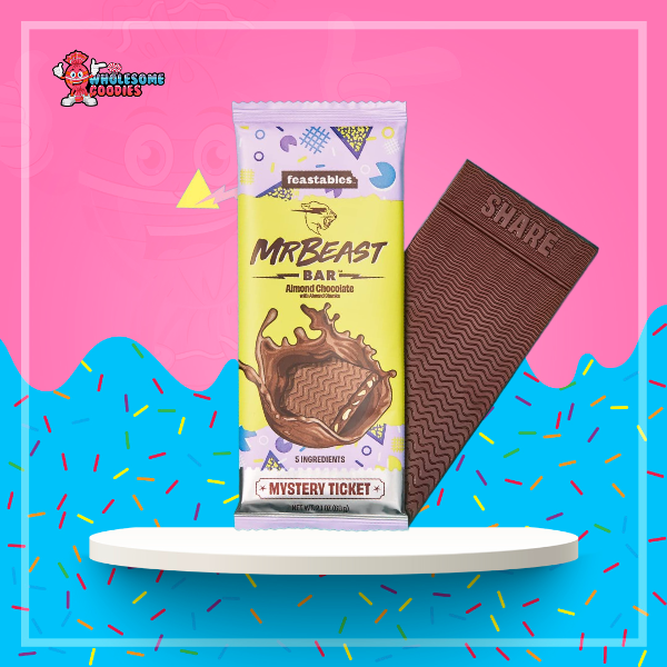 MrBeast Almond Chocolate Bar, 2.1 oz (60g), 1 bar