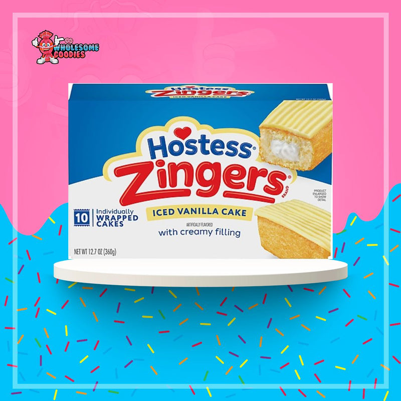 Hostess Zinger Iced Vanilla Cake Flavour USA (10Pcs)