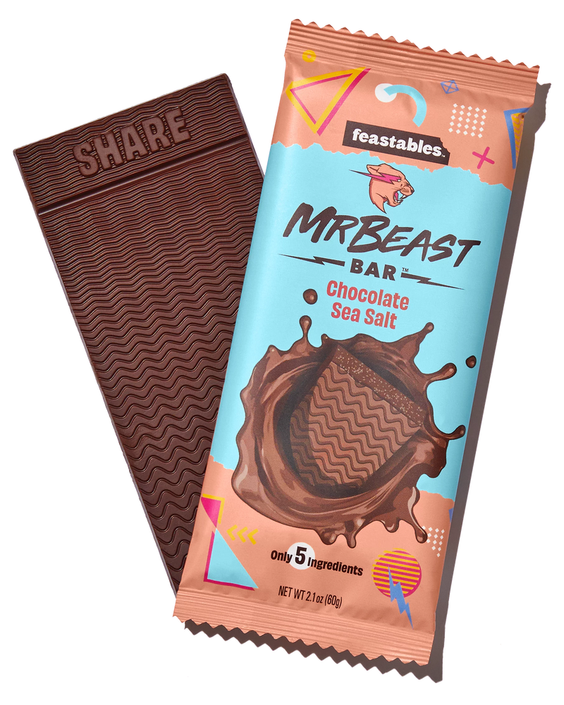 MrBeast Chocolate Sea Salt Bar, 2.1 oz (60g)