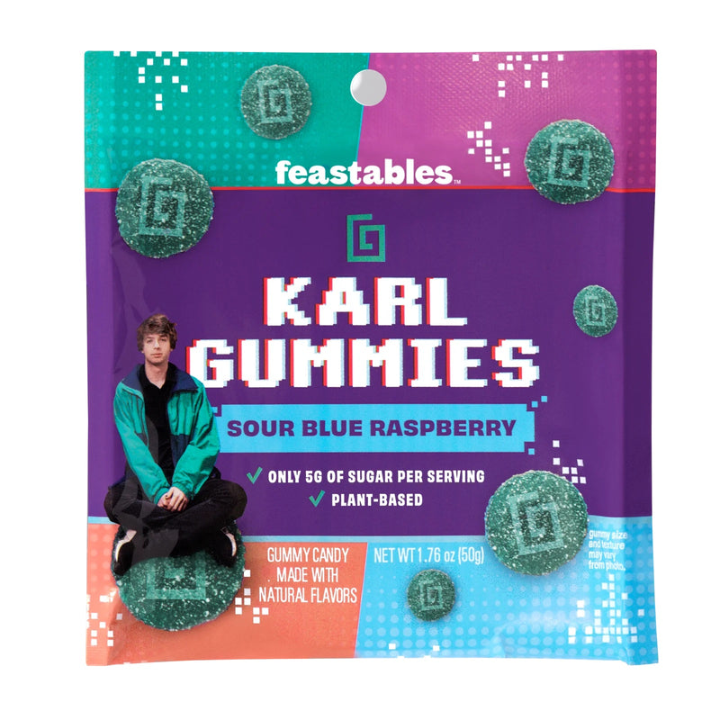 Feastables Karl Gummies Sour Blue Rasberry (50g)