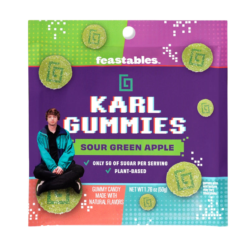 Feastables Karl Gummies Sour Green Apple (50g)