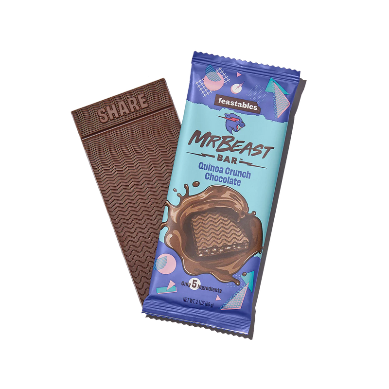 MrBeast Quinoa Crunch Chocolate Bar, 2.1 oz (60g)